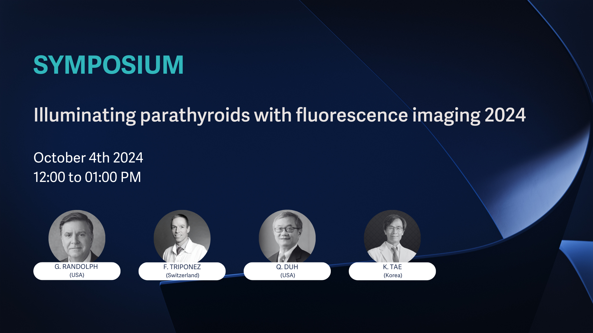 Symposium Illuminating parathyroids with fluorescence imaging 2024